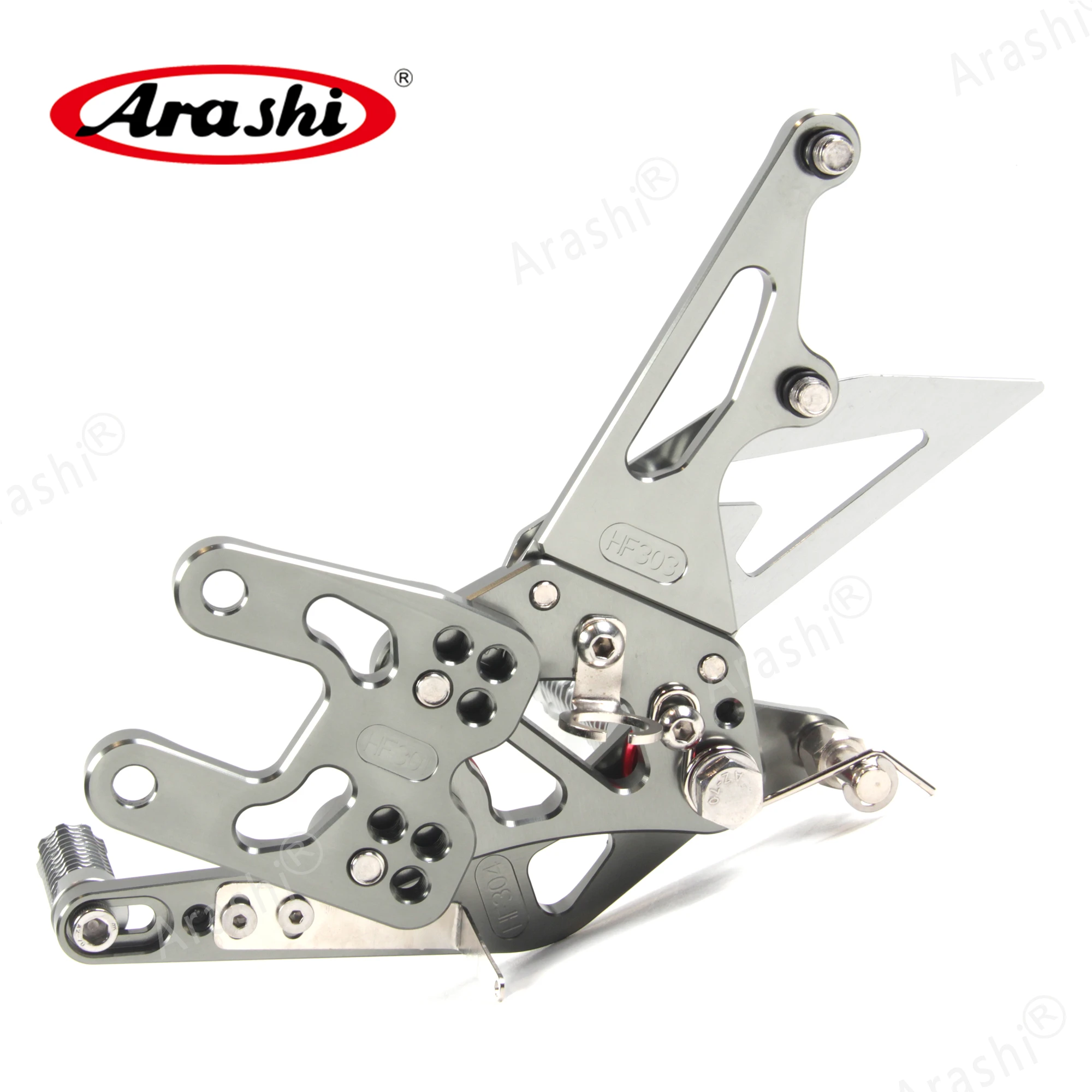 Arashi 1 комплект, регулируемая подножка для KAWASAKI NINJA ZX10R, ZX-10R, 2004, 2005, подножки, задняя подножка, Rearset, педали для ног, ZX-10R, 04 05