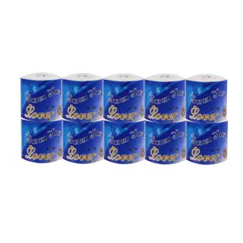 

10 Rolls White 3-Layer Softable Multi-function Car Tissue Toilet Paper Bulk Bath Tissue Bathroom 100g /Roll Car Cleaning