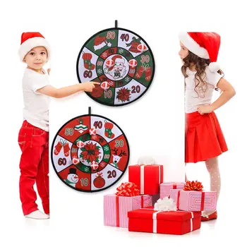 

New Year 2021 Toy Ball Dart Board Christmas Game Ornaments Decorations For Home Navidad 2020 Noel Xmas Natal Decor Santa Gift