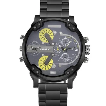 

Cagarny Brand Military Watch Automatic Date Men's Quartz Watch Black Strap Waterproof Watch Men's Clock Relogio Masculino Montre