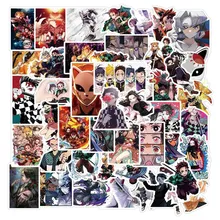 50pcs Kimetsu pas Yaiba: Mugen Ressha poule Autocollant PVC Ordinateur Portable Voyage Bagages BRICOLAGE Scrapbooking Journal Photos Albums Décoration