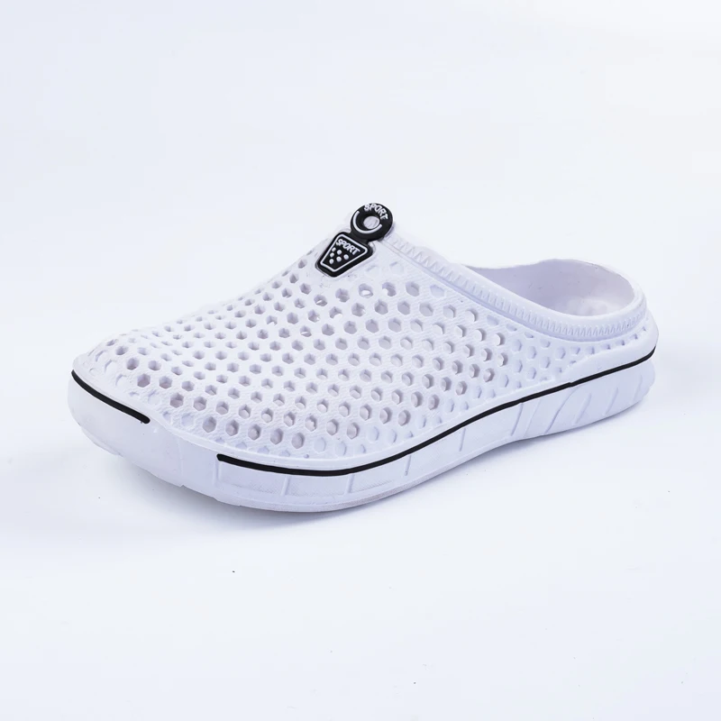PUPUDA/лоферы; мужская летняя пляжная обувь; удобные уличные тапочки; мужские домашние легкие вьетнамки - Цвет: Белый