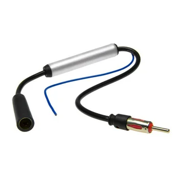 

48cm Inline Car Antenna Plug Radio AM FM 12V Signal Amplifiers Amp Booster Extension Cable Aerials Auto Accessories