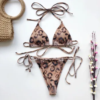 

Bikin Women Bandage Sexy doublesided print Bathing Suit