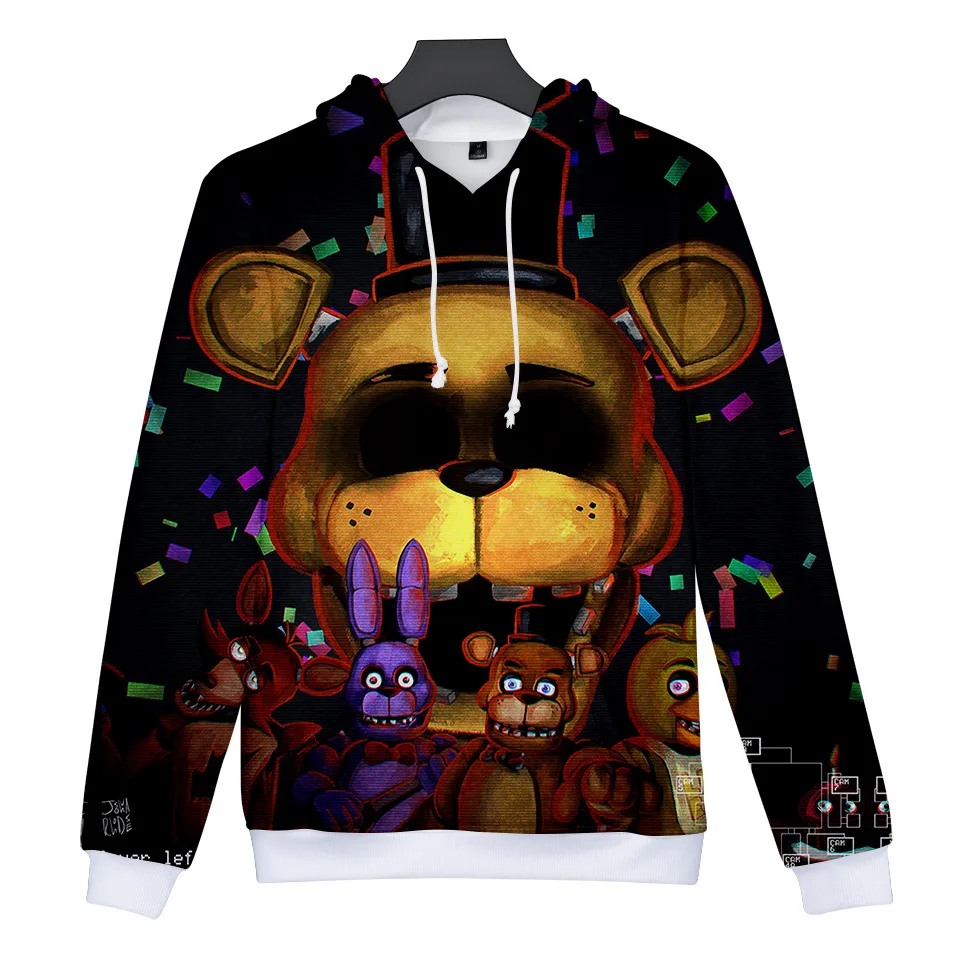 3D печатная игрушка медведь толстовки Five Nights at Freddy толстовки с капюшоном для женщин и мужчин одежда с длинными рукавами модные повседневные толстовки пальто