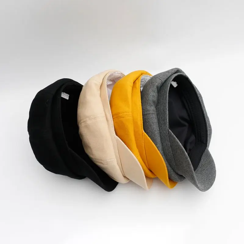 Стильные зимние осенние одноцветные Восьмиугольные шляпы женские хлопковые Восьмиугольные береты