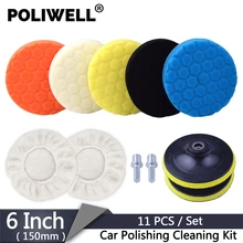 6 Inch Car Polishing Kit 11PCS/Set Buffing Sanding Sponge Pads and Wool Bonnet Pads + 8mm M14 Drill Adapter for Electric Drill 6 Inch Car Polishing Kit 11PCS/Set Buffing Sanding Sponge Pads and Wool Bonnet Pads + 8mm M14 Drill Adapter for Electric Drill