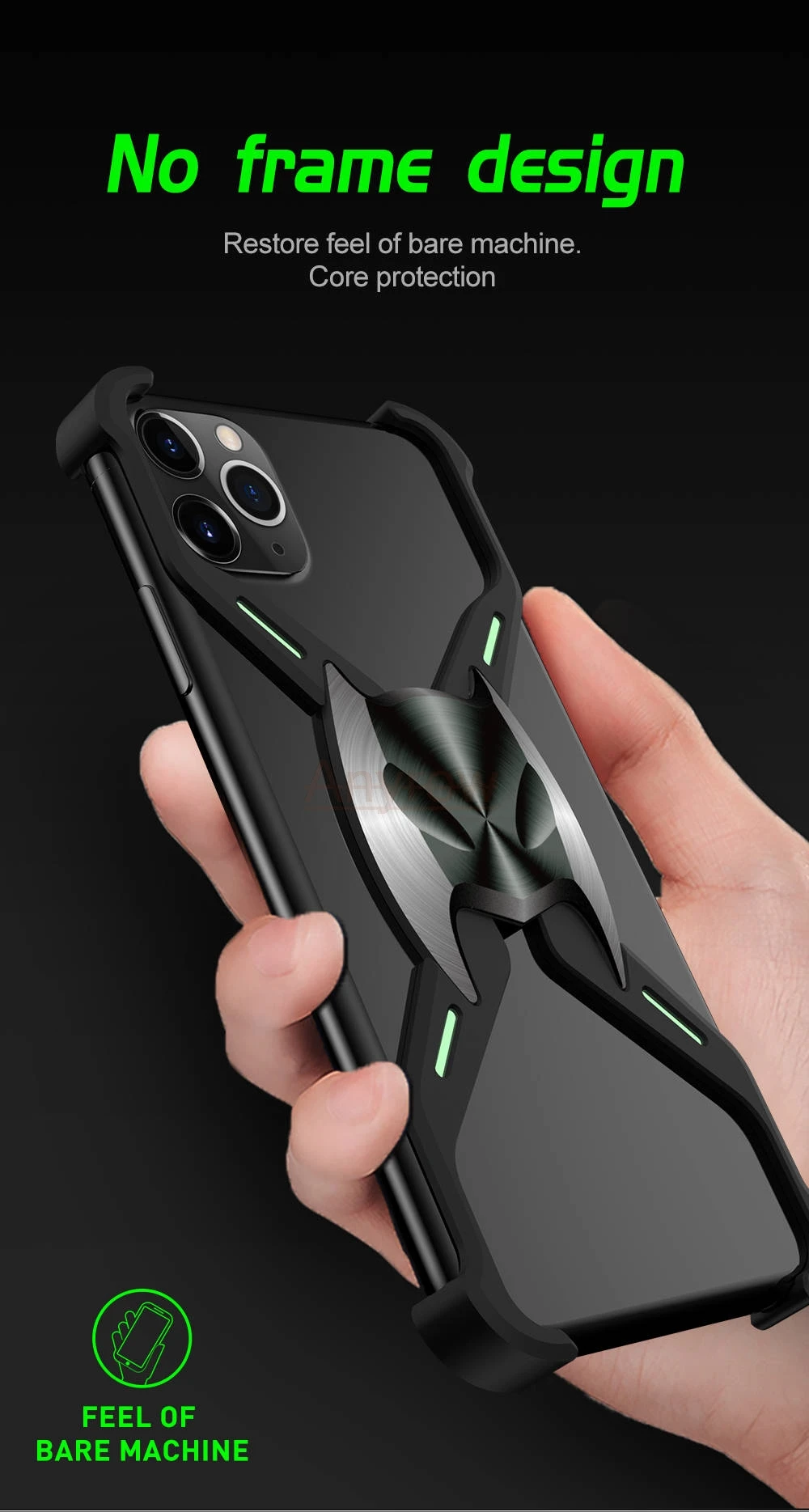 Светящийся чехол-бампер Marvel с Бэтменом для Apple iPhone 11 Pro MAX XS X XR 7 8 Plus, Алюминиевый металлический каркас, противоударный чехол для телефона