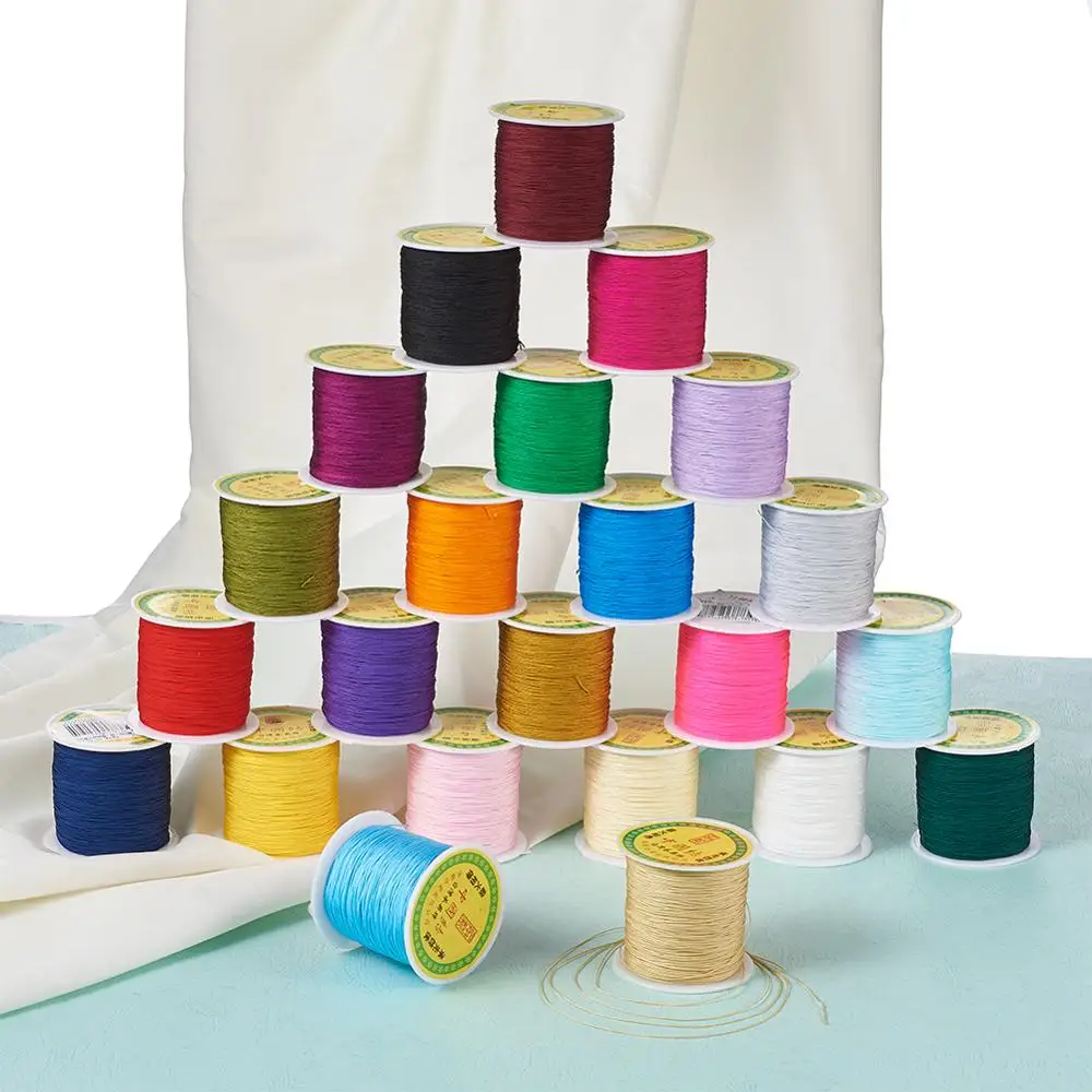 Плетеный нейлоновый шнур для ожерелья 0 5 мм 8 100 ярдов|nylon thread|nylon thread 0.5mmfor jewelry making |