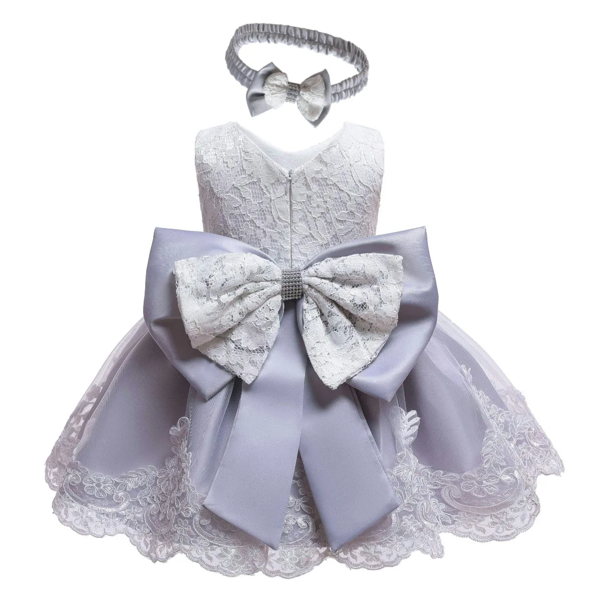 Кружевное платье-пачка с цветочным узором для маленьких девочек пышное платье принцессы для дня рождения и свадьбы бальное платье с бантом