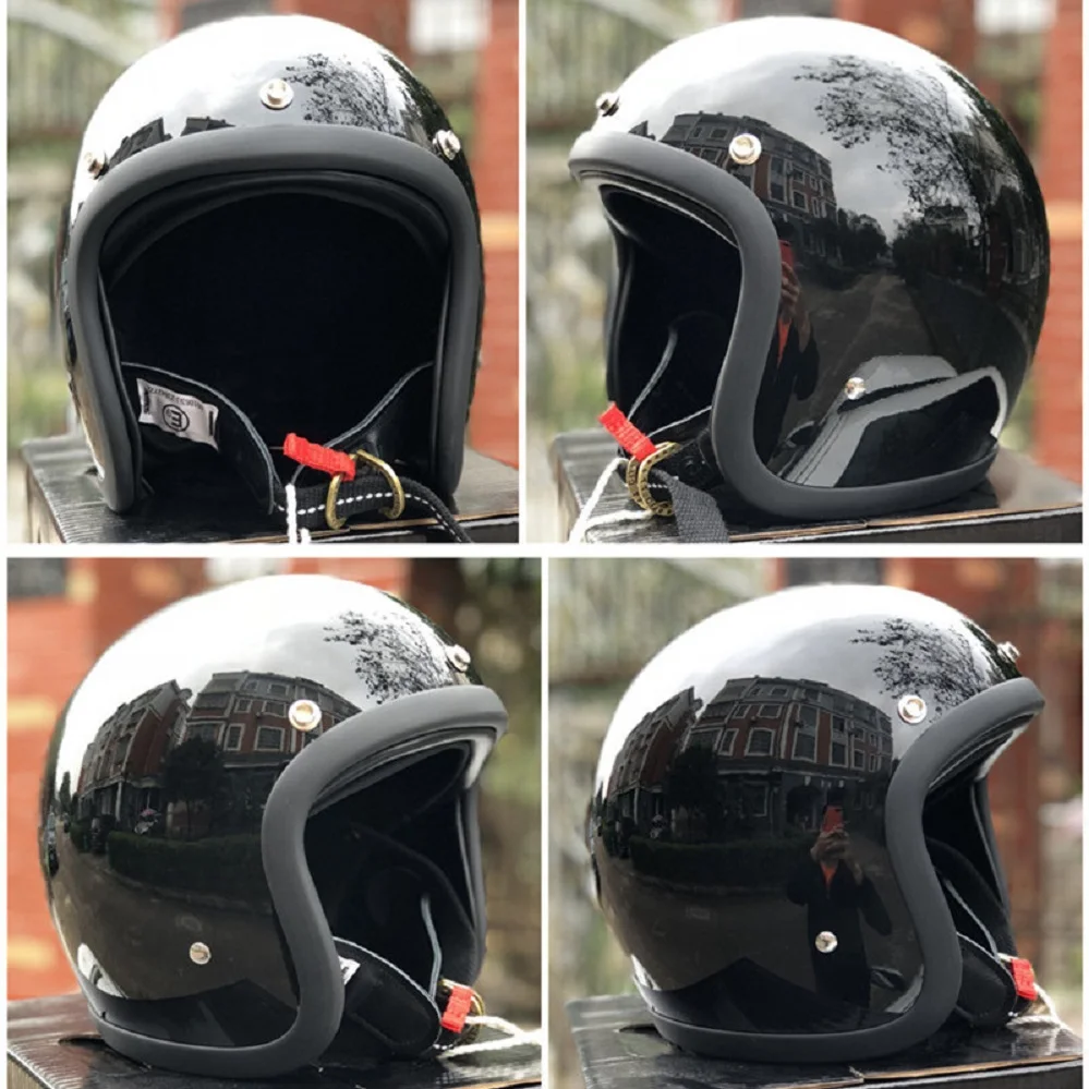 Genuine TT&ampCO 500tx Series Vintage Japan Korea Motorcycle Open Face Helmet Cafe Racer Retro Fiberglass Shell Motorbike Jet Casco |
