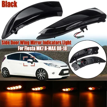 

NEW-Car Rearview Mirror Light LED Dynamic Turn Signal Lights Indicator for Ford Fiesta MK7 B-MAX 2008-2018
