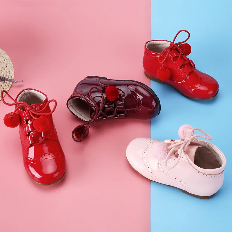 Ботинки принцессы из натуральной кожи; обувь для девочек; милая детская обувь для малышей; коллекция года; сезон осень-зима; теплая детская обувь; детские ботинки для маленьких девочек