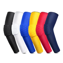 1 шт. сотовые спортивные налокотники для поддержки, тренировочный бандаж, защитное снаряжение, эластичный рукав, бандаж для баскетбола, волейбола, регби