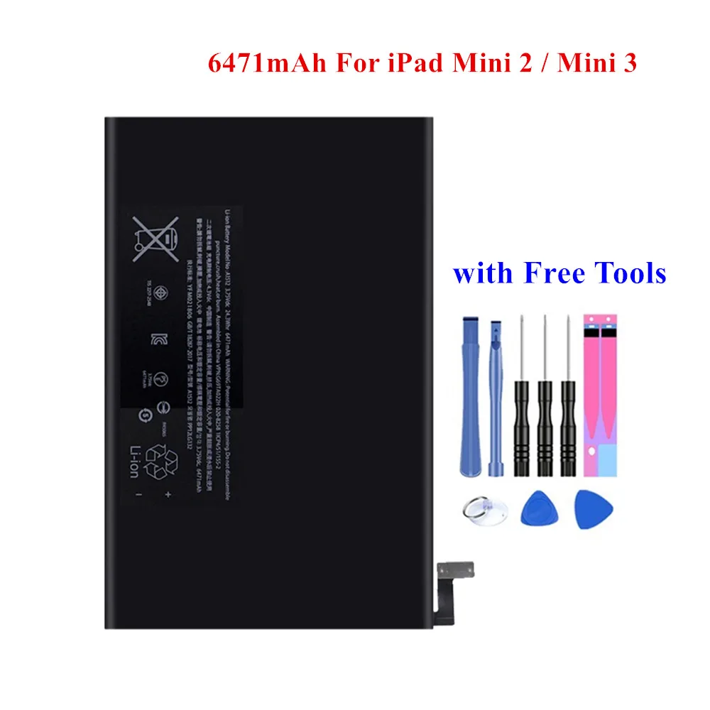 Запасной аккумулятор для iPad mini 2 для iPad Mini 3 A1512 A1489 A1490 A1491 A1599 6471mAh 0 цикл+ Инструменты