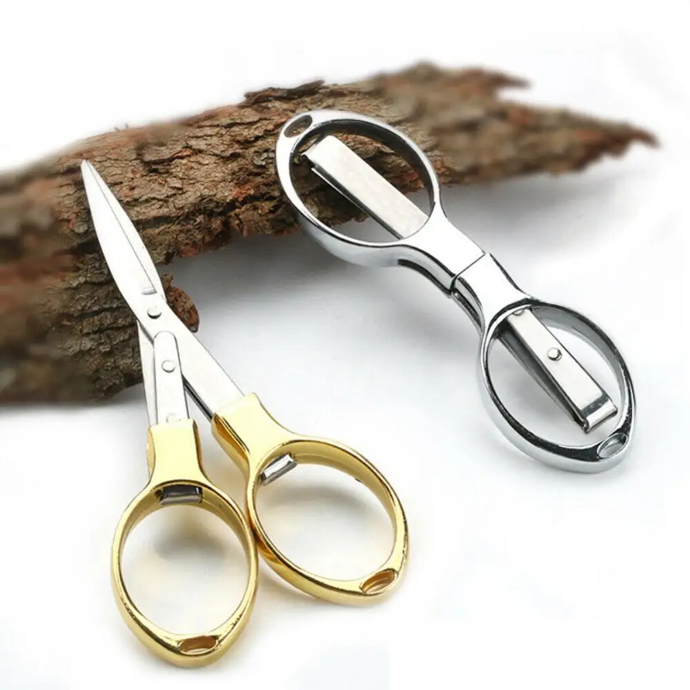 Folding portable Stainless Steel Fishing Sewing Keychain craft Cutter Scissors 