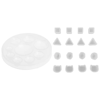 

1Pcs Round Silicone Mold DIY Jewelry Pendant Mould & 16Pcs Tiny Silicone Jewelry Earring Necklace Pendant Mold