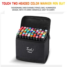Toque de duas cabeças cor marcador caneta terno, 60-color 80-color estudante design caneta pintada à mão, animação esboço aquarela caneta