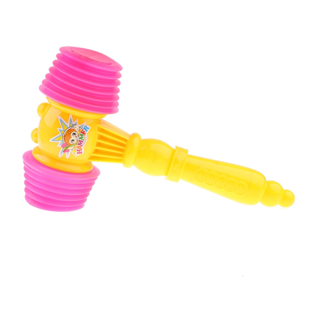 2Pcs Plastic Squeaky Hammer with Whistle Kids Sound Toy Birthday Gift 