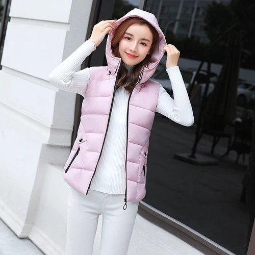 Дешевая новинка осень зима горячая Распродажа Женская мода Повседневная женская красивая теплая жилетка верхняя одежда G171 - Color: Pink