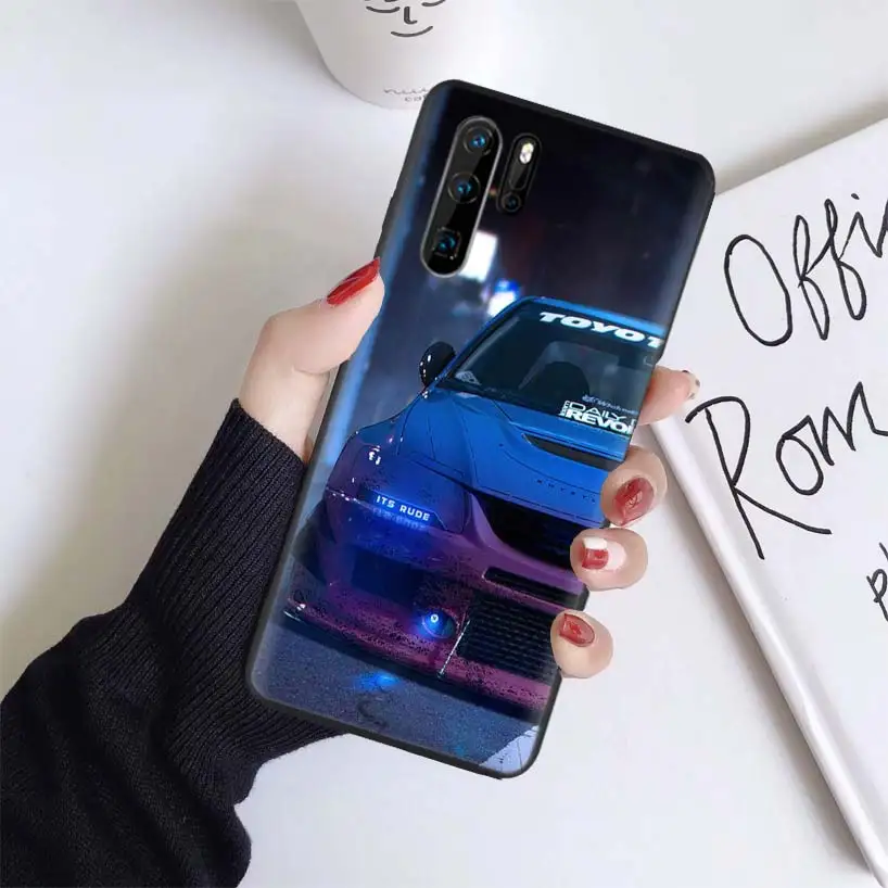 BS041-8 Спортивный автомобильный черный чехол для huawei mate 30 20 10 P30 P20 P10 Pro Lite P Smart Z мягкий чехол для телефона - Цвет: BS041-8