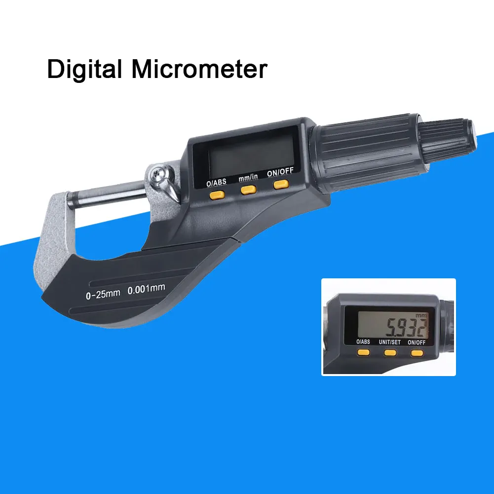 

Useful Precise Electronic Digital Micrometer 0.001 Resolution With Three Keys