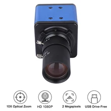 Aibecy – caméra hd 1080P, Webcam 2 mégapixels, Zoom optique 10X, grand Angle de 80 degrés, mise au point manuelle avec Microphone