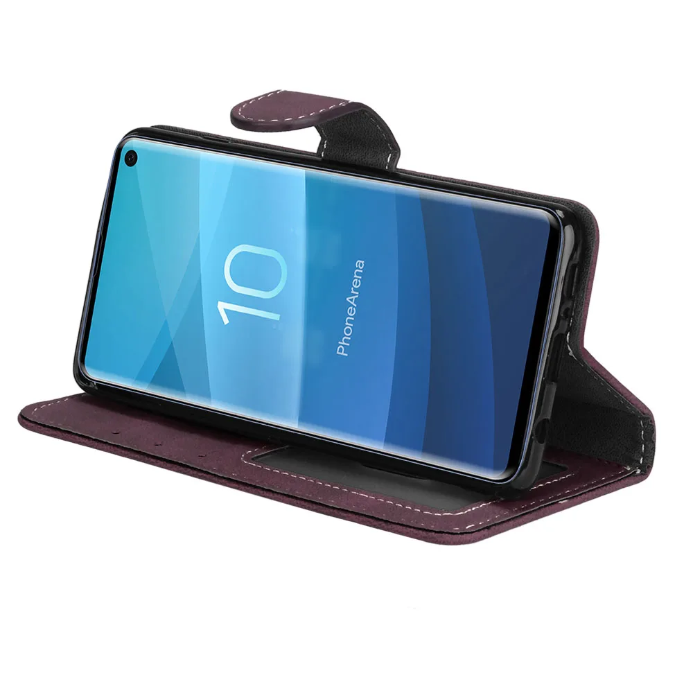 50 шт/партия винтажный скраб 3 карты кожаный чехол для samsung galaxy S7 S7 edge S8 S8 plus S9 S9 plus S10 lite plus чехлы