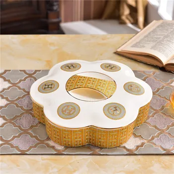

Ceramic Product Set Fruit Plate Soap Dispenser Toothbrush Holder Tissue Box Trash Basket Bowl Desktop Vase Ashtray Wedding Gift