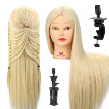 

Neverland 30" High Temperature Fiber Hair Training Styling Mannequin Head Practice Hairdressing Dummy Dolls Head With Tripod