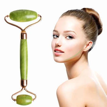 

Facial Massager Roller Massage Face Lifting Beauty Skin Care Green Jade Gua sha Face Slim Firm