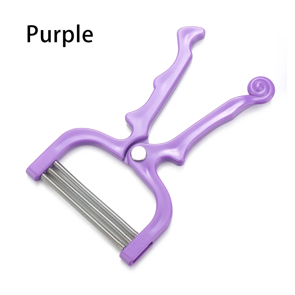 Purple 1 шт., высококачественный безопасный эпилятор для лица, инструмент для удаления волос, средство для красоты лица, 3 пружинных резьбы, эпилятор, безопасный, без травм - Цвет: Purple