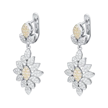 

Fahmi 2020 New Popular 100% 925 Sterling Silver Gold Earrings4-17 High Quality Original Jewellery For Women Party Wedding Gift