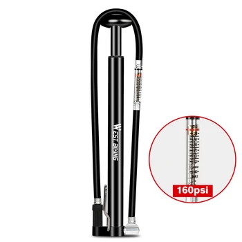 

WEST BIKING Portable MTB Bike Pump 100Psi Mini Cycling Tire Inflator Hand Air Pump Bike Accessories Mountain Road Bicycle Pump