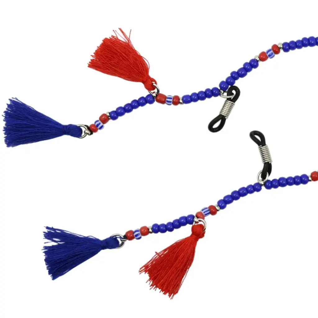 2pcs Fashion Bead Eyeglass Necklace Chains Lanyard Reading Glasses Cord Boho Lady Eyewears  Neck Strap Rope