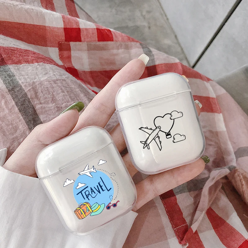 Милый чехол для Apple airpods мультяшный Дорожный Чехол Bluetooth наушников Airpods 1 2 защитный