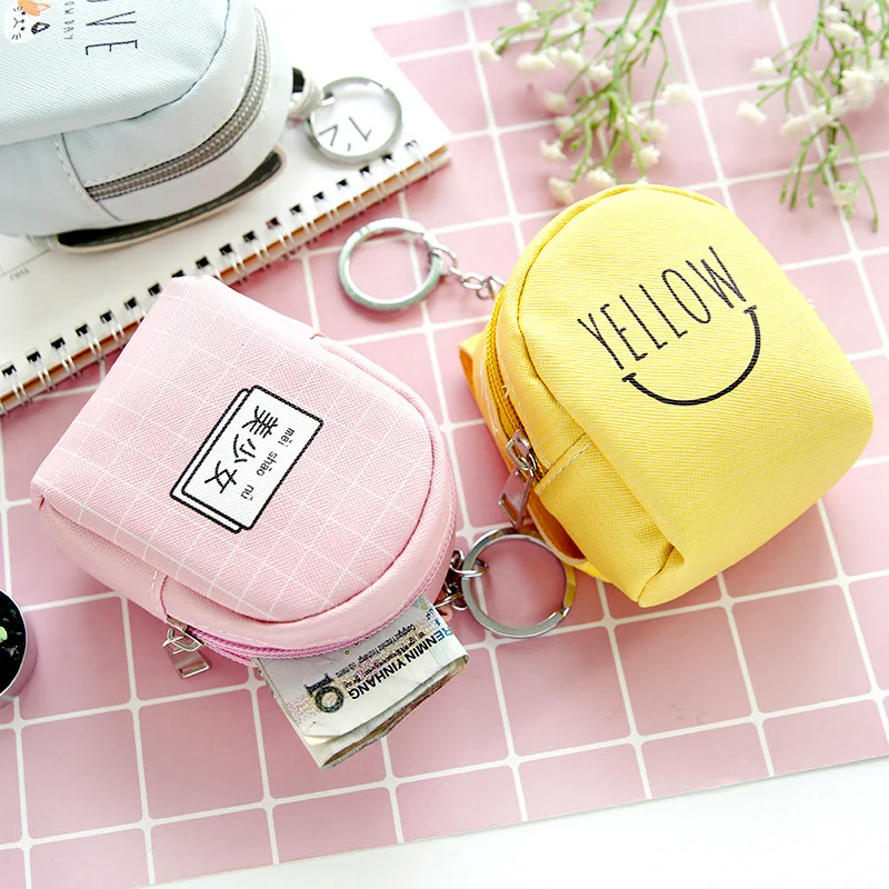 

Still Sending Cute Korean-style Carrying Cartoon PU Purse Female Canvas Mini Coins Key Bag Wallet