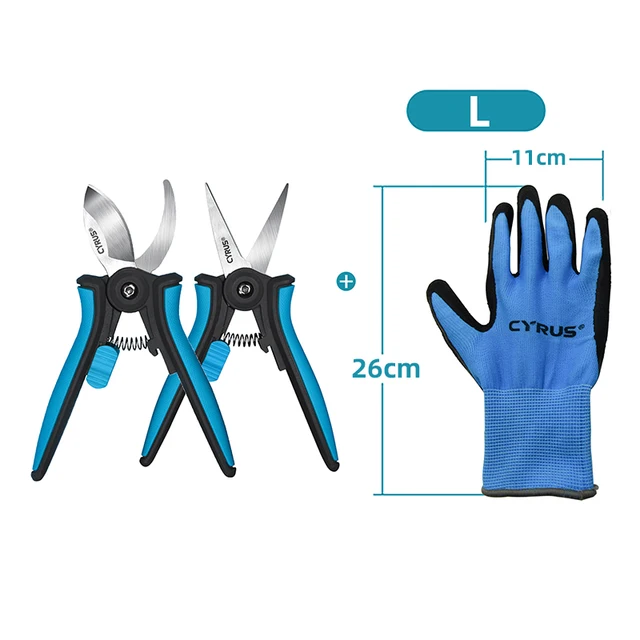 Garden Shears Pruner Secateurs Pruning Scissors Flower Sharp Gardening hand Florist Bonsai Cutters Mini Small Plant Floral Snips With L glove