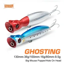 

Kingdom Fishing Lures Floating Popper Artificial Hard Baits Wobblers For Carp 8cm 10cm 13cm TopWater Fishing Accessories Tackles
