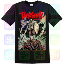Берсерк кишки Череп Рыцарь черный Япония Аниме Манга Мужская черная футболка Размер S-XXL