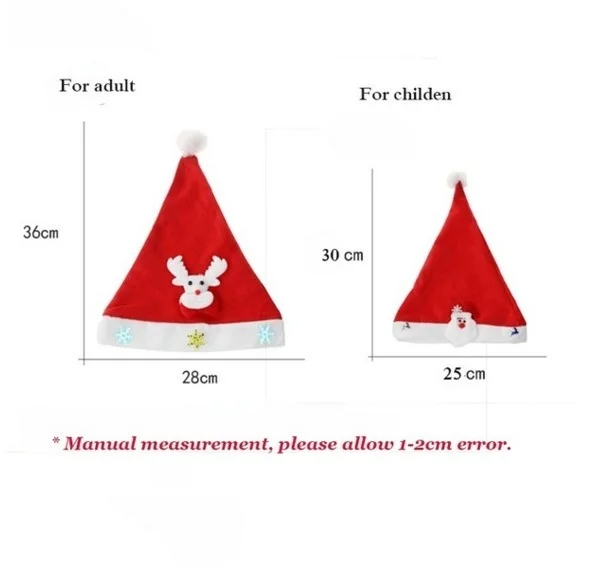 Светодиодный головной убор Санта Клауса оленя снеговика для взрослых/детей