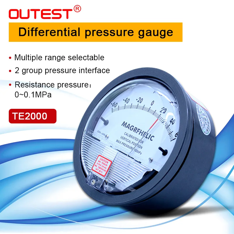 Дифференциальный Манометр 1/" NPT измеритель давления воздуха барометр положительное давление отрицательное давление(вакуум) Диапазон измерения