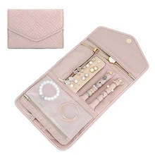 Дорожный органайзер для бижутерии рулон складной чехол для ювелирных изделий для путешествий-кольца, ожерелья, браслеты, серьги