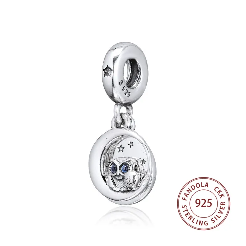 Подходит браслет в европейском стиле Argent Charm 925 пробы серебро всегда рядом Сова Висячие Подвески бусины для изготовления ювелирных изделий