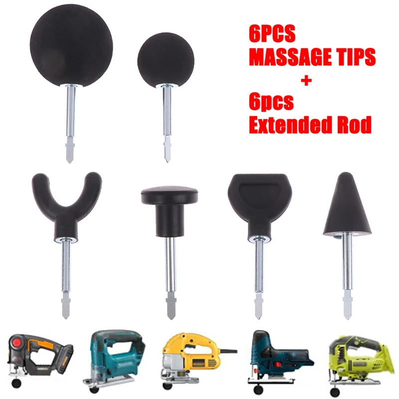 6Pcs 75mm Muscle Relaxation Massage Attachments For Booster/Worx 540/Ryobi/Makita/Jigsaw Type Electric Massagers Top Quality