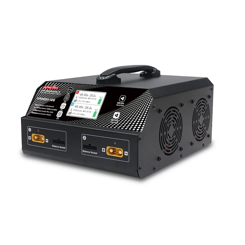 UP2400-6S/12 S 4-Ch LiPo зарядное устройство lihv для больших дронов два режима работы Множественная защита