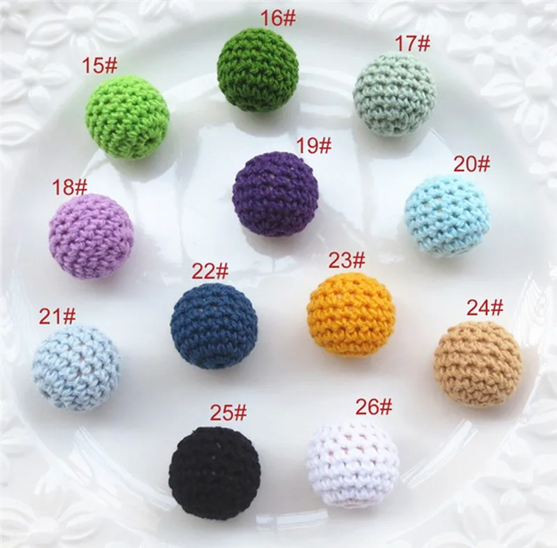 Crochet wood beads-B