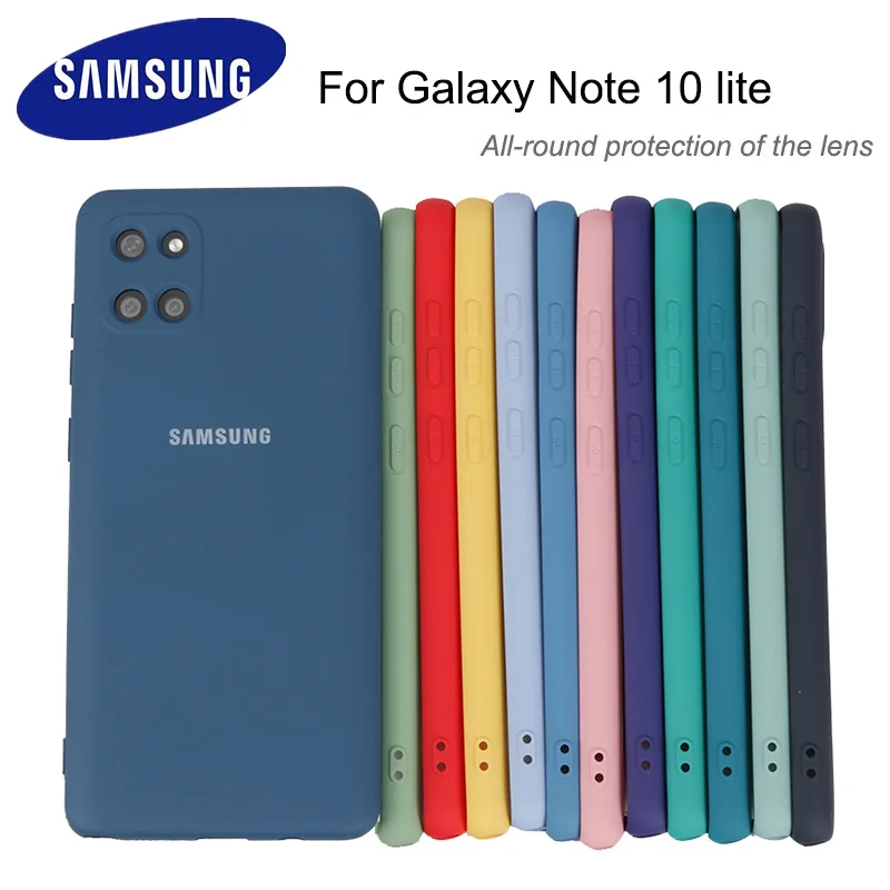 Original Samsung Galaxy Note 10 Lite Liquid Silicone Cover Protective Silky Soft-Touch Shell For samsung Note10 lite waterproof case for phone