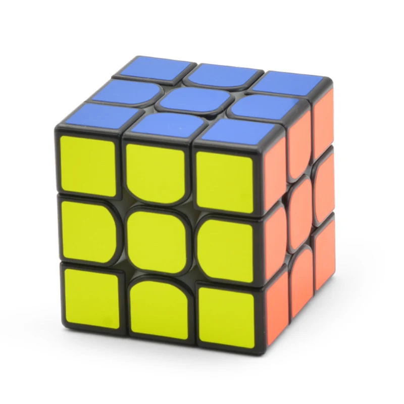 YJ 3x3x3 5,55 см Профессиональный кубик Magicco скорость Neo куб Cubo Магическая наклейка для взрослых антистресс головоломка подарки игрушки для детей - Цвет: Black  no box