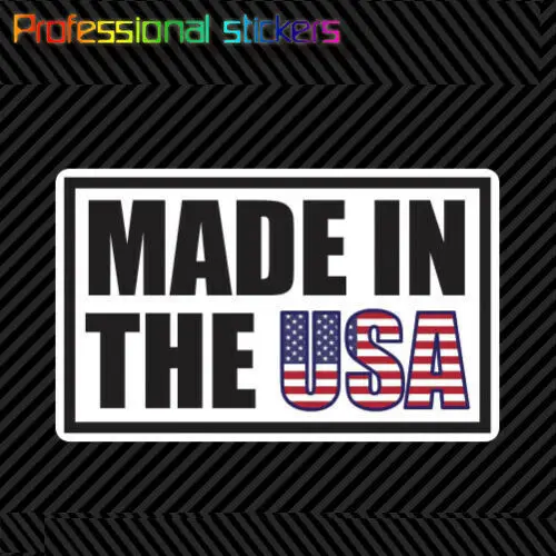 

Made In The USA Sticker Die Cut Vinyl American Made America Made In America Stickers for Car Windows, Laptops, Mobile Phones